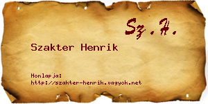 Szakter Henrik névjegykártya
